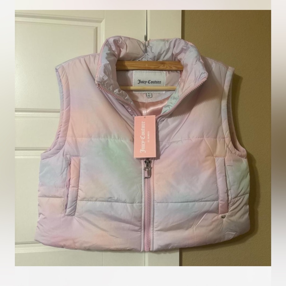 Juicy Couture Pink crop vest Jacket - Picture 2 of 5